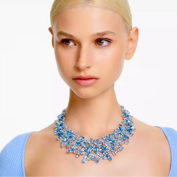 Authentic Swarovski Extraordinary Blue Necklace Exclusive Edition 2000 Last ONE! - Picture 1 of 5